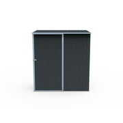 Rent to own Build-Well 7022891 6 x 3 ft. Metal Vertical Modern Storage Shed without Floor Kit, Black