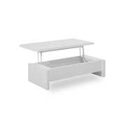 Rent to own Lift Top Coffee Table with Hidden Compartment, Rising Tabletop Dining Table for Living Room Reception Room, White