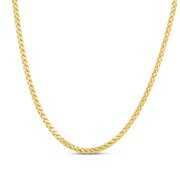 Rent to own 14K Yellow Gold 22in 4.1mm Diamond-Cut Round Franco Chain with Lobster Clasp