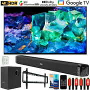 Rent to own Sony XR65A95K 65" BRAVIA XR A95K 4K HDR OLED TV with Smart Google TV (2022 Model) Bundle with Deco Gear Home Theater Soundbar with Subwoofer, Wall Mount Accessory Kit, 6FT 4K HDMI 2.0 Cables and More