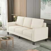 Rent to own AUKFA 3-Seater Sofa - Modern Living Room Furniture Sofa in Beige Fabric