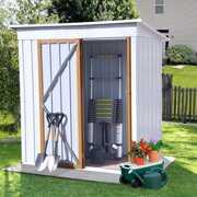 Rent to own Outdoor Storage Shed, SESSLIFE 5ft x 3ft Galvanized Metal Storage Shed with Lockable Door for Garden Backyard Patio Lawn, Weather Resistant and Waterproof, TE2547
