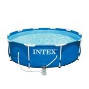 Rent to own Intex 10' x 30" Metal Frame Set Swimming Pool w/ Filter Pump 28201EH (Open Box)