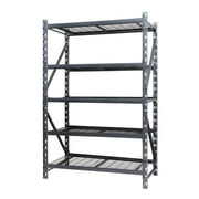 Rent to own Stronghold Garage Gear Heavy Duty 5-Shelf Metal Rack Wire Decking in Textured Gray, 1000lb per Shelf