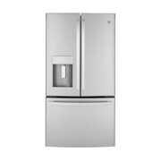 Rent to own GE GYE22GYNFS 36 French Door Counter Depth Refrigerator with 22.1 cu. ft. Total Capacity  Space Saving Ice Maker  Showcase LED Lighting  in Stainless Steel