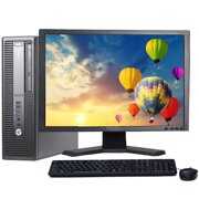 Rent to own HP Desktop Computer EliteDesk 800G1 Intel Core i5 Processor 16GB Memory 512GB SSD with 20" LCD Monitor DVD Wi-Fi - Refurbished PC Windows 10 Pro