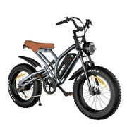 JANSNO X50 Fat Tire Electric Bikes, 20" x 4.0 Electric Bike for Adults with 750W Brushless Motor 48V 12.8Ah Removable Battery Ebike Mountain Bicycle