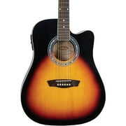 Rent to own Washburn WA90CE Dreadnought Acoustic-Electric Guitar Vintage Tobacco Sunburst