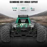 Rent to own ERTUTUYI Car Remote Off RC Alloy 36Km/h Road Control 4WD Green Truck 2.4Ghz 1:14 RTR Remote control car