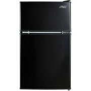 Rent to own 3.2 Cu ft Two Door Compact Refrigerator with Freezer  Stainless Steel  E-star