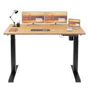 Rent to own Sobaniilo 55" x 24" Height Adjustable Electric Standing Desk w/ Memory Controller w/ Splice Board (Maple Top + Black Frame)