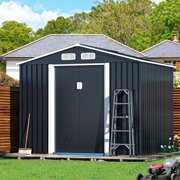 Rent to own 4.2' x 7'Sheds & Outdoor Storage Garden Shed Tool Metal Outdoor Storage Shed with Sliding Doors for Backyard, Patio, Lawn