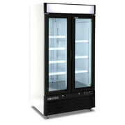 Rent to own 40 inch Double Door Narrow Merchandiser, White Exterior, MXM2-36RHC