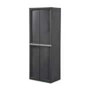 Rent to own Sterilite 4 Shelf Cabinet Plastic, Flat Gray