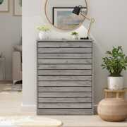 Rent to own FUFU&GAGA Shoe Cabinet Entryway, Shoe Storage Organizer with 2 Compartments, Gray