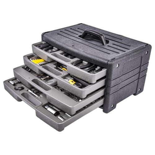 Rent to own FEIZICRY 99-Piece Tool Set with Carry Case - Pliers, Socket Screwdriver, Wrench, Hex Key, Electrical Repair Kit