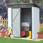 Rent to own 5 X 3 Ft Outdoor Storage Shed, Galvanized Metal Garden Shed With Lockable Doors, Tool Storage Shed