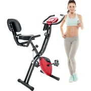 Rent to own Folding Exercise Fitness Upright and Recumbent X-Bike with 10-Level Adjustable