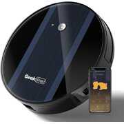 Rent to own Geek Smart G6 Robot Vacuum, 1800Pa Strong Suction, Ultra-Thin, Wi-Fi Connected Robotic Vacuum & Self-Charging, Ideal for Pet Hair, Hard Floors and Carpets, App Control,100mins Run Time