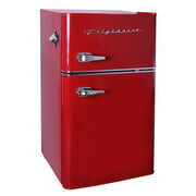 Rent to own Retro 3.2 Cu ft Two Door Compact Refrigerator with Freezer  Red