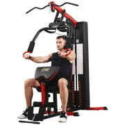 Rent to own Fitvids LX750 Home Gym System Workout Station with 330 Lbs of Resistance, 122.5 Lbs Weight Stack, One Station, Comes with Installation Instruction Video, Ships in 5 Boxes