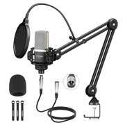 Rent to own XLR Condenser Microphone, Aokeo Professional Cardioid Studio Mic Kit with mic Boom Arm, Shock Mount, Pop Filter for Recording, Podcasting, Voice Over, Streaming, Home Studio, YouTube