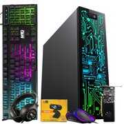 Rent to own Gaming Desktop PC, Intel Core i7-4770, TechMagnet Zeus, GT 1030 Graphics, 16GB RAM, 240GB SSD, RGB Keyboard Mouse, RGB Headphone, Webcam, Win 10 Pro (Renewed)