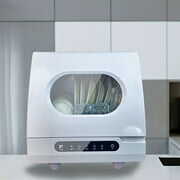 Rent to own CNCEST 1.2KW Compact Portable Countertop Dishwasher 2-6 Sets Capacity Dish Washing 5 Washing Programs 360Spray Arms White