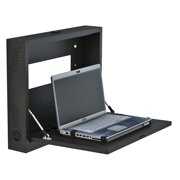 Rent to own Black Hideaway Laptop Wall Mount Desk Workstation with Lock and Cable Management