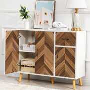 Rent to own Farexon 35'' Buffet Table sideboards Kitchen Buffet Pantry Wood Storage Cabinet, Console Organizer
