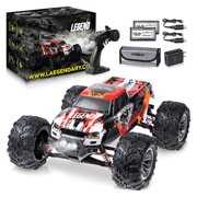 Rent to own LAEGENDARY Legend 1:10 Scale RC Off-Road Car, Up to 31 MPH, Red/Yellow