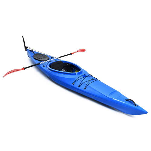 Rent To Own - Costway Single Sit-in Kayak Single Fishing Kayak Boat W/ Paddle & Detachable Rudder