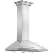 Rent to own ZLINE 42 in. 760 CFM Wall Mount Range Hood in Stainless Steel with Crown Molding (KL2CRN-42)