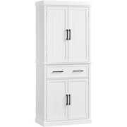 Rent to own Yaheetech 72.5'' H Kitchen Pantry Cabinet with Doors and Adjustable Shelves for Kitchen, White