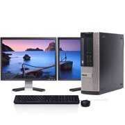 Dell OptiPlex 3010 SFF High Performance Desktop Computer Intel Core i5 3.2GHz, 16GB RAM, 500GB HD, WIFI, DVD with Dual 19" LCD's Refurbished Windows 10 PC