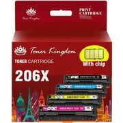 Rent to own 206X 206A Toner(With Chip) for HP 206X W2110X, W2111X, W2112X, W2113X High Yield Toner Set, Compatible with Laserjet Pro MFP M283fdw M283cdw M255dw M282nw M252 Printer ink(Black,Cyan,Magenta,Yellow)