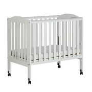 Rent to own Dream On Me 2-in-1 Folding Portable Mini Crib, White