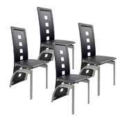 Rent to own Zimtown Dining Chairs Kitchen Chairs Set of 4 Side Chair for Dining Room Living Room Black