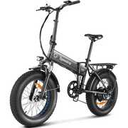 Speedrid 20 In. x 4.0 Fat Tire Electric Bike 500W Folding Electric Mountain Bicycle Beach E-Bike 12.5Ah Removable Battery, Throttle & Pedal Assist Power