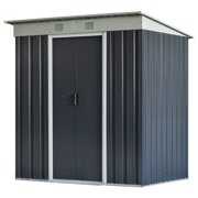 Rent to own Outsunny Backyard Garden Tool Storage Shed with Lockable Door, 2 Air Vents & Steel Construction