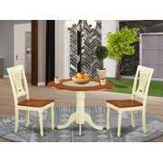 Rent to own DLPL3-BMK-W 3 PC small Dining set-Dining Table and 2 Kitchen Chairs