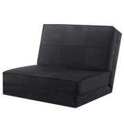 Rent to own Costway Convertible Fold Down Chair Flip Out Lounger Sleeper Bed Couch Black