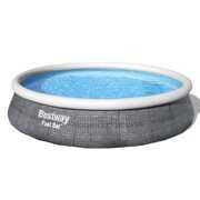 Rent to own Bestway 57375E-BW 13ft x 33in Round Inflatable Above Ground Swimming Pool Kit