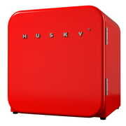 Rent to own Husky 43L Retro Style 1.5 Cu.ft. Freestanding Mini Fridge in Red