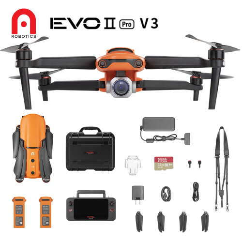 Rent To Own - Autel Robotics EVO II Pro V3 rugged bundle 6K Camera Drone,Orange,12-Bit Image 6K HDR Video Camera Drone,Moonlight Algorithm 2.0 (ISO 44000) for Stunning Night Scene