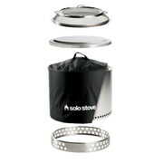 Rent to own Solo Stove Bonfire Backyard Bundle 2.0 | with Bonfire Smokeless Fire Pit, Stand, Shield, Shelter, Lid, Portable for Wood Burning, Removable Ash Pan, Stainless Steel, H: 16.75in x Dia: 19.5in, 28.25lbs