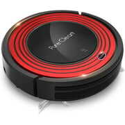 Rent to own Robot Vacuum Cleaner and Dock - 1500pa Suction w/ Scheduling Activation and Charging Dock - Robotic Auto Home Cleaning for Carpet Hardwood Floor Pet Hair & Allergies Friendly - Pure Clean PUCRC95, Red