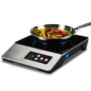 Rent to own ChangBERT Induction Cooktop Portable Burner Commercial Grade 1800W NSF Certified Pro Chef Professional Countertop 18/10 Stainless Steel Housing for Restaurant