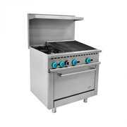 Rent to own 36 Commercial GAS Range 2 Burner with 24 Charbroiler and 1 Oven American Range Broiler TC-R36-24CB-2B