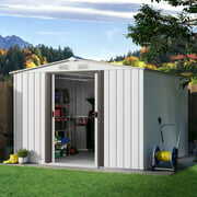 Rent to own 8 x 8 FT Outdoor Storage Shed, Shed & Outdoor Storage for Backyard, Patio, Lawn, White